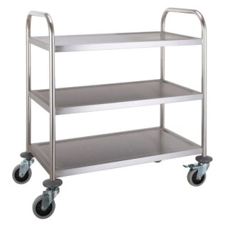 Gastro Servierwagen 3 Etagen – demontierbar, bis 50 kg pro Fach