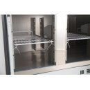 Combisteel Pizzatisch 136 cm mit Granitplatte – 3 Türen, Kühlaufsatz für GN-Behälter