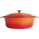 Vogue Ovaler Schmortopf Orange 5 Liter