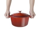 Vogue Runder Schmortopf Rot Groß 4 Liter