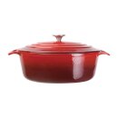 Vogue Ovaler Schmortopf Rot Groß 6 Liter