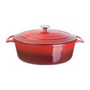 Vogue Ovaler Schmortopf Rot Groß 6 Liter