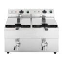 Buffalo Doppel-Induktionsfritteuse – 2x7,5L Behälter, 2x3000W Leistung