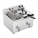 Buffalo Doppel-Induktionsfritteuse – 2x7,5L Behälter, 2x3000W Leistung