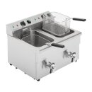 Buffalo Doppel-Induktionsfritteuse – 2x7,5L Behälter, 2x3000W Leistung
