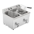 Buffalo Doppel-Induktionsfritteuse – 2x7,5L Behälter, 2x3000W Leistung