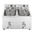 Buffalo Doppel-Induktionsfritteuse – 2x7,5L Behälter, 2x3000W Leistung