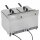 Buffalo Doppel-Induktionsfritteuse – 2x7,5L Behälter, 2x3000W Leistung