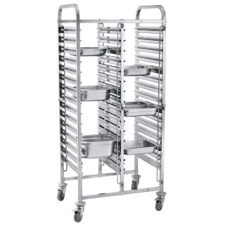 Hendi Transportwagen Tablettwagen für 30x GN1/1 aus Edelstahl