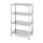 Hendi Lagerregal mit 4 Böden Kitchen Line aus Edelstahl 1000x600x1800mm
