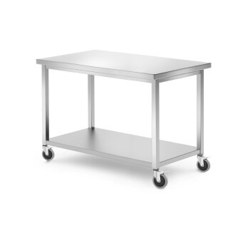 Hendi Arbeitstisch mobil Servierwagen mit Grundboden 1000x600x850mm