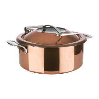 APS Chafing Dish Orbit in Kupfer - mit Deckel, 8 Liter, Edelstahl