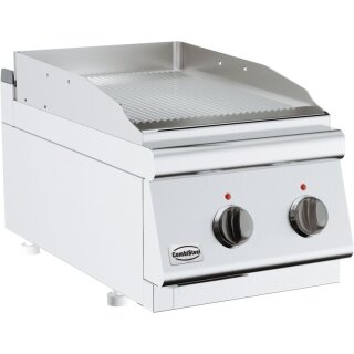 Combisteel Grillplatte gerillt - 400 x 700 x 300 mm, Tischgerät, 400 V