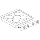 Einbau-Elektroherd 4 Platten – 8,2 kW, Kochzonen...