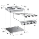 Einbau-Elektroherd 4 Platten – 8,2 kW, Kochzonen...