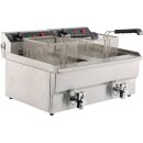 Elektro Tischfritteuse 2x8 L - 2x3,3 kW, Edelstahl