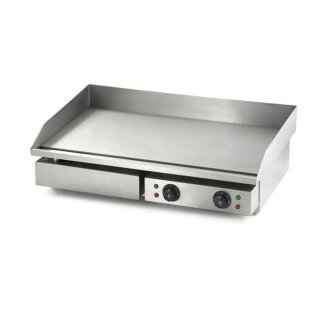 Combisteel Grillplatte glatt - Edelstahl, Fettauffangschale, 730 x 510 x 230 mm