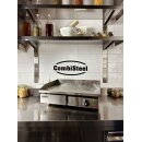Combisteel Grillplatte glatt - Edelstahl, Fettauffangschale, 730 x 510 x 230 mm