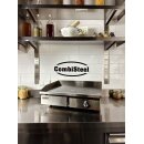 Combisteel Grillplatte glatt - Edelstahl, Fettauffangschale, 730 x 510 x 230 mm