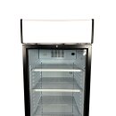 Combisteel Glastürkühlschrank mit Werbtafel - 382 Liter, abschließbar, selbstschließend