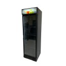Gastro Kühlschrank mit Werbedisplay - abschließbar, 382 Liter, schwarz