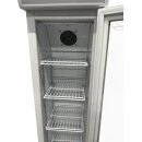 COMBISTEEL Kühlschrank Glastür schmal – statische Kühlung, 105 Liter, LED-Beleuchtung