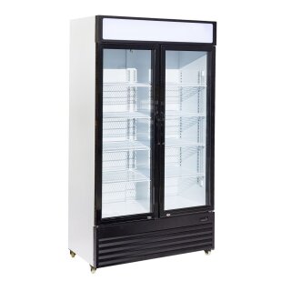 Gastro Getränkekühlschrank BEZ-750 GD - 2 Glastüren, Umluftkühlung, automatische Abtauung