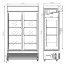Kühlschrank Mit Schiebeglastüren Bez-750 Sl