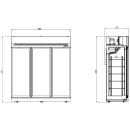 Tiefkühlschrank 3 Glastüren Ins-1530F