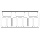 Combisteel Curacao Eisvitrine 10x5L – 454L, statisch – inkl. Zubehör, fahrbar