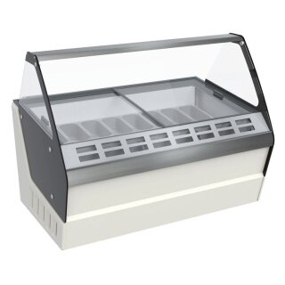 Combisteel Hawai Speiseeisvitrine 16x5L – 630L, LED, statisch, fahrbar