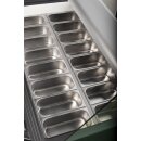 Combisteel Hawai Speiseeisvitrine 16x5L – 630L, LED, statisch, fahrbar