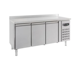 Combisteel Gastro Kühltisch 180 cm – 3 Türen, Umluft, mit Aufkantung