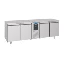 Edelstahl-Kühltisch Monoblock - 4 Türen, 632...