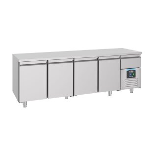 Kühltisch 2330x700x850 mm mit 4 Türen Umluft 632 Liter