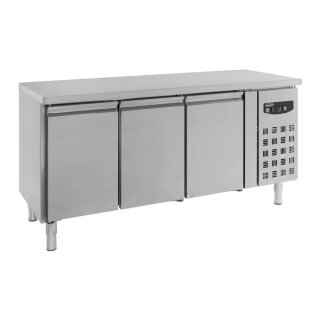 COMBISTEEL Kühltisch 1795x700 mm – 3 Türen, 417 Liter, mit Umluftkühlung