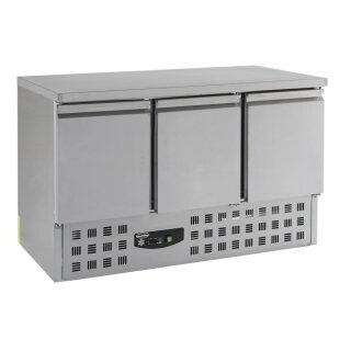 Combisteel Kühltisch mit 3 Türen - 400 Liter, Edelstahl, 1365 x 700 x 875 mm
