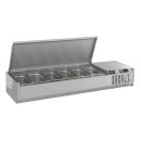 Combisteel Aufsatzkühlvitrine mit Edelstahldeckel...