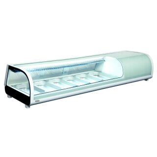 Combisteel Sushivitrine 62 Liter - 6x 1/3 GN, LED-Beleuchtung, Tischgerät