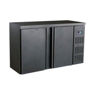 Gastro Barkühlschrank 350 Liter - 2-türig, Umluftkühlung, automatisches Abtauen