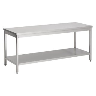 Combisteel Arbeitstisch mit Grundboden aus Edelstahl 2000x700x900mm