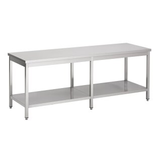 Combisteel Arbeitstisch mit Grundboden aus Edelstahl 2200x600x900mm