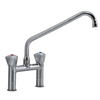 Combisteel Mischhahn mit 2 Loch Auslaufhahn