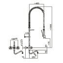 Combisteel Spüldusche Wandmodell mit 2 Drehknöpfe
