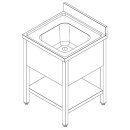 Combisteel Spülbecken mit Grundboden aus Edelstahl...