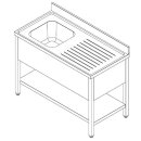 Combisteel Spültisch 1 Becken links mit Grundboden...