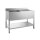 Combisteel Spültisch 1 Becken links mit Grundboden Edelstahl 1400x700x850mm