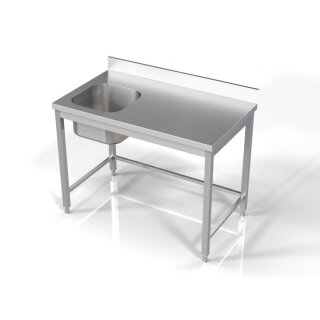 Combisteel Spültisch 1 Becken links  aus Edelstahl 1200x700x850mm