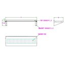 Combisteel Rfs Wandbord inklusive Konsolen aus Edelstahl...