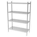 Combisteel Regalsystem mit 4 Böden aus verchromten Stahl 1200x500x1800mm
